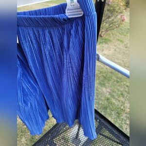 Vibrant Blue Pleated Skirt